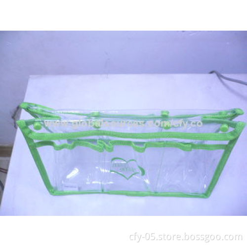 Round-shaped Cosmetic Bag with 0.15-0.50mm Thickness, OEM Services Provided